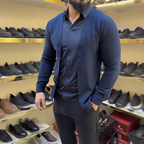 💥Limited-time offer, while stocks last💥Men's Mock Two-Piece Shirt – Korean Slim Fit, No-Match Hassle, Perfect for Commute & Dates