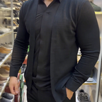 💥Limited-time offer, while stocks last💥Men's Mock Two-Piece Shirt – Korean Slim Fit, No-Match Hassle, Perfect for Commute & Dates