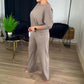 👗 Elegant Longline Cardigan 3-Piece Set – Soft Fabric, Chic Top & Pants for Office Commute & Daily Outings ✨
