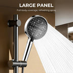 🚿 High-Pressure Adjustable Rainfall Shower Head – 360° Tilt, Easy Clean Surface, Compatibility with Standard Shower Hoses 💧