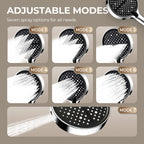 🚿 High-Pressure Adjustable Rainfall Shower Head – 360° Tilt, Easy Clean Surface, Compatibility with Standard Shower Hoses 💧