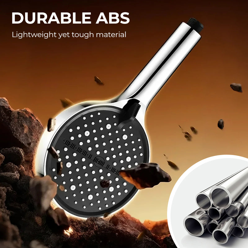 🚿 High-Pressure Adjustable Rainfall Shower Head – 360° Tilt, Easy Clean Surface, Compatibility with Standard Shower Hoses 💧