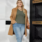 💖LAST DAY SALE 50% OFF✨Women's V Neck Long Sleeve Solid Sweater