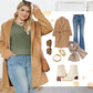 💖LAST DAY SALE 50% OFF✨Women's V Neck Long Sleeve Solid Sweater