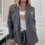 👖 Fashion Side Striped Blazer & Pants 2-Pieces Set – High-Waisted Pants, Tailored Blazer, Flattering for All Body Types & Occasions