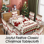 🎄Joyful Festive Classic Christmas Tablecloth | Vibrant & Durable for Christmas Celebrations