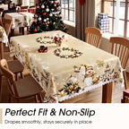 🎄Joyful Festive Classic Christmas Tablecloth | Vibrant & Durable for Christmas Celebrations