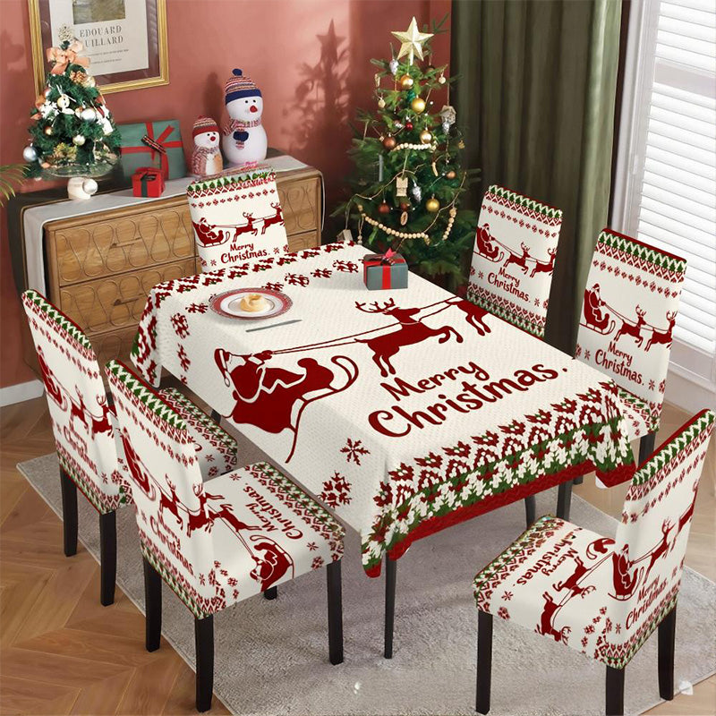 🎄Joyful Festive Classic Christmas Tablecloth | Vibrant & Durable for Christmas Celebrations