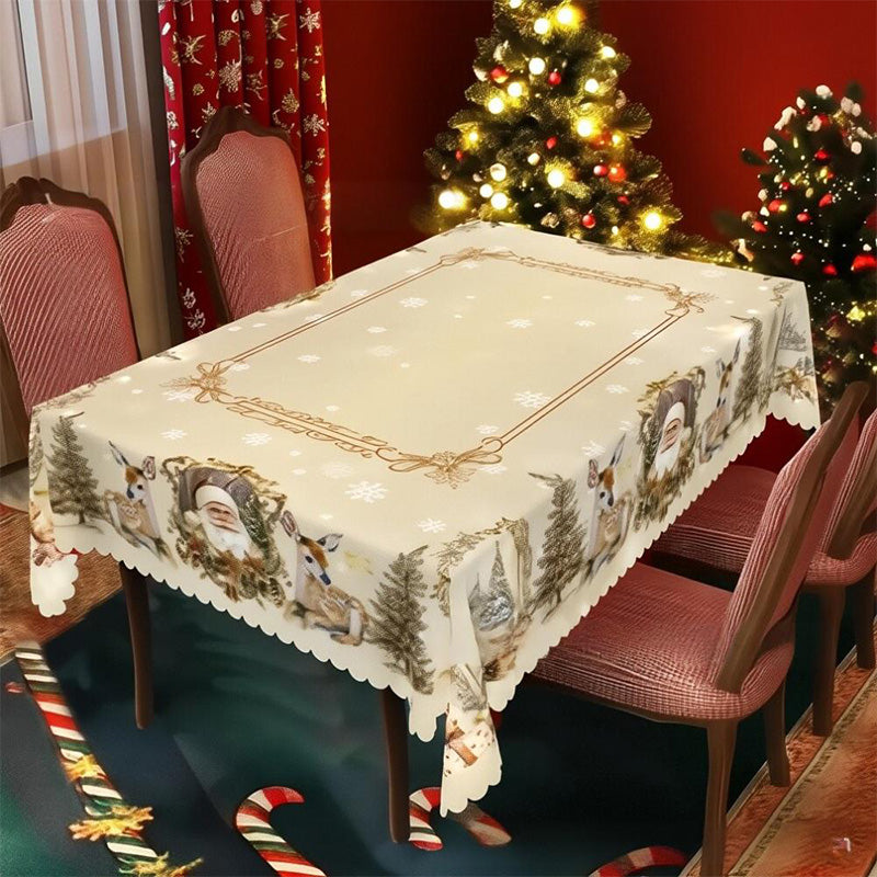 🎄Joyful Festive Classic Christmas Tablecloth | Vibrant & Durable for Christmas Celebrations