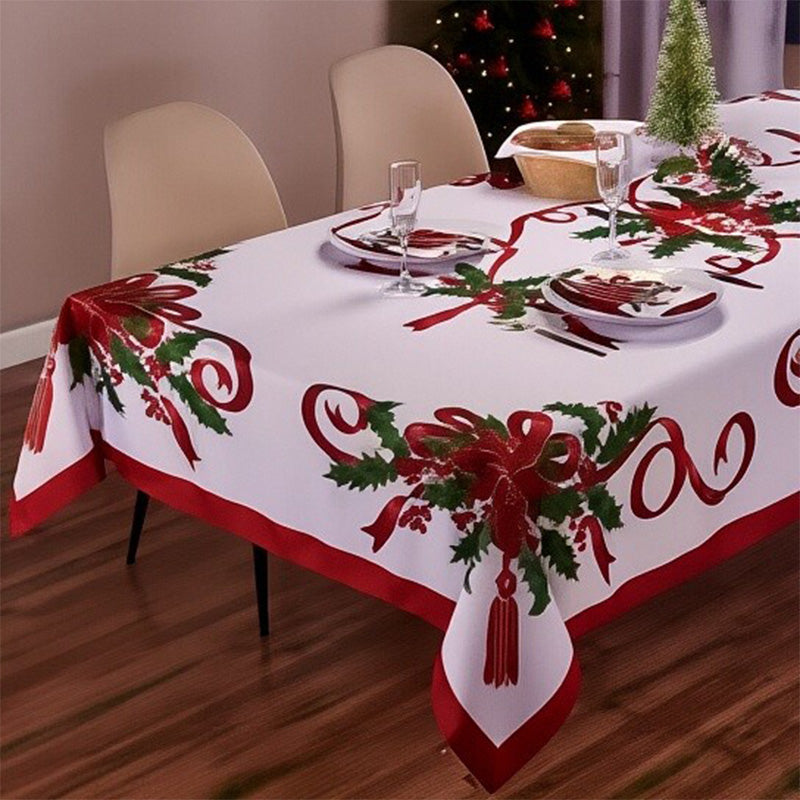 🎄Joyful Festive Classic Christmas Tablecloth | Vibrant & Durable for Christmas Celebrations