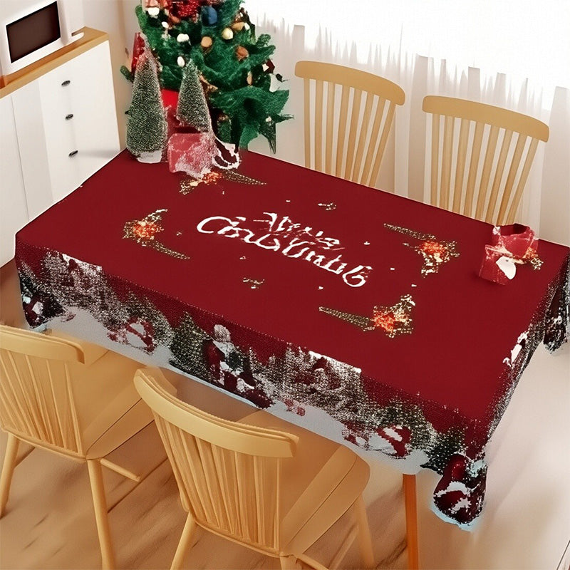🎄Joyful Festive Classic Christmas Tablecloth | Vibrant & Durable for Christmas Celebrations