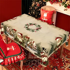 🎄Joyful Festive Classic Christmas Tablecloth | Vibrant & Durable for Christmas Celebrations
