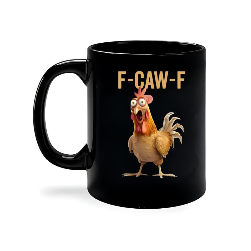 F-Caw-F Funny Chicken Mug | Cute Chicken Shape for Breakfast & Office ☕🐔