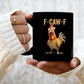 F-Caw-F Funny Chicken Mug | Cute Chicken Shape for Breakfast & Office ☕🐔