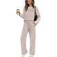 👖Women's Crew Neck Top + Drawstring Pants Set – Soft Fabric for Relaxed Daily Vibes
