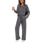 👖Women's Crew Neck Top + Drawstring Pants Set – Soft Fabric for Relaxed Daily Vibes