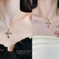 ✨Colorful Rhinestone Cross Pendant Necklace – Sparkly Statement Piece for Daily & Faith-Inspired Looks