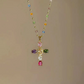 ✨Colorful Rhinestone Cross Pendant Necklace – Sparkly Statement Piece for Daily & Faith-Inspired Looks