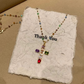 ✨Colorful Rhinestone Cross Pendant Necklace – Sparkly Statement Piece for Daily & Faith-Inspired Looks