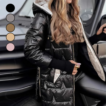 🧥Women's Winter Warm Hooded Mid-Length Coat – Windproof