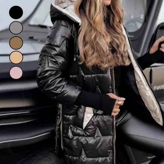 🧥Women's Winter Warm Hooded Mid-Length Coat – Windproof