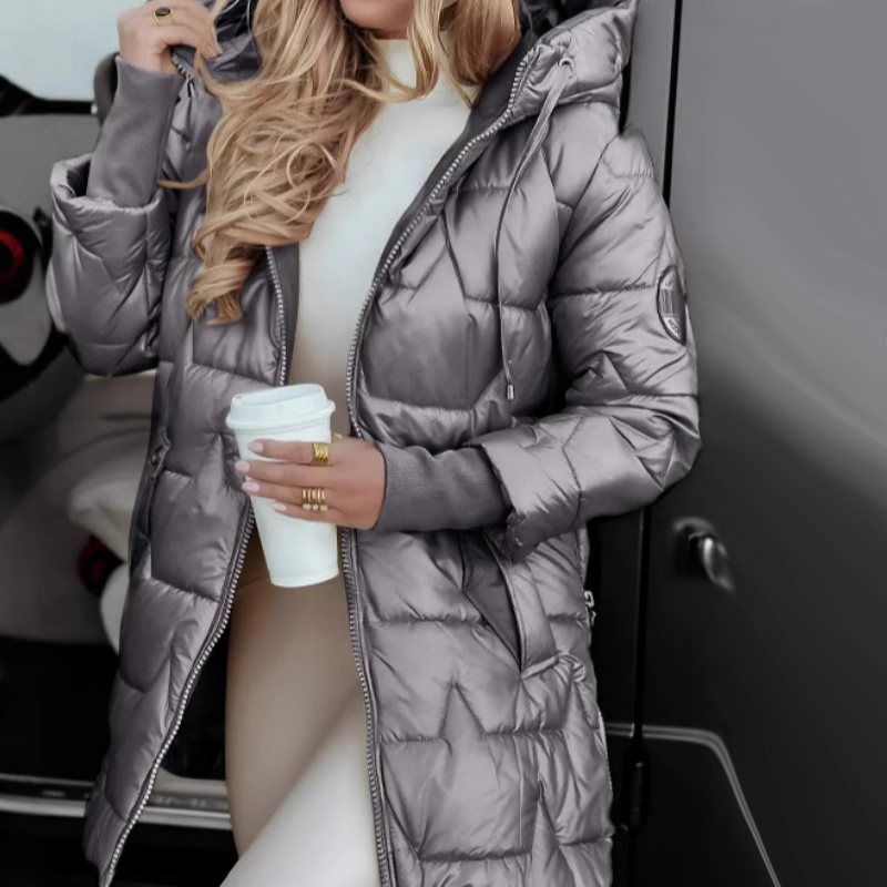 🧥Women's Winter Warm Hooded Mid-Length Coat – Windproof