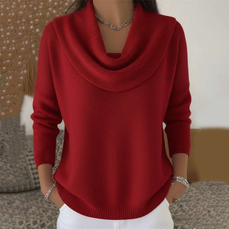 Women’s Elegant Cozy Cowl Collar Sweater | Fall Daily Chic ✨