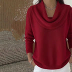 Women’s Elegant Cozy Cowl Collar Sweater | Fall Daily Chic ✨