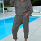 Comfy Women's Solid Color Hooded Sweatshirt Two-Piece Set | Trendy Loungewear 🧘‍♀️