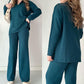 🎁 V-Neck Slit Knitted Two-Piece Set - Perfect Gift for All Occasions
