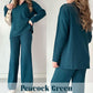🎁 V-Neck Slit Knitted Two-Piece Set - Perfect Gift for All Occasions