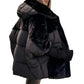 🔥🧥 Women’s Oversized Hooded Patchwork Puffer Coat - Warm Winter Must-Have