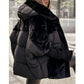 🔥🧥 Women’s Oversized Hooded Patchwork Puffer Coat - Warm Winter Must-Have
