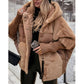 🔥🧥 Women’s Oversized Hooded Patchwork Puffer Coat - Warm Winter Must-Have