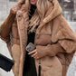 🔥🧥 Women’s Oversized Hooded Patchwork Puffer Coat - Warm Winter Must-Have