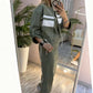 🧥👗 Women's Stand Collar Jacket & Dress Set - Elegant Everyday Versatile Outfi