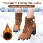 🔥 LAST DAY PROMOTION - 50%OFF 🔥Women's Thick Warm Chunky Heel Boots