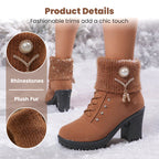 🔥 LAST DAY PROMOTION - 50%OFF 🔥Women's Thick Warm Chunky Heel Boots