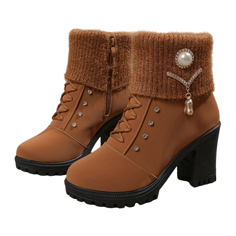 🔥 LAST DAY PROMOTION - 50%OFF 🔥Women's Thick Warm Chunky Heel Boots