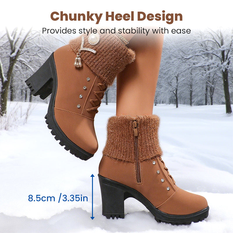 🔥 LAST DAY PROMOTION - 50%OFF 🔥Women's Thick Warm Chunky Heel Boots