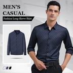 Men's Casual Long-Sleeve Shirt: No Stiff Vibes, Breathable Cotton for Work & Weekends