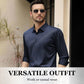 Men's Casual Long-Sleeve Shirt: No Stiff Vibes, Breathable Cotton for Work & Weekends