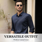 Men's Casual Long-Sleeve Shirt: No Stiff Vibes, Breathable Cotton for Work & Weekends