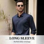 Men's Casual Long-Sleeve Shirt: No Stiff Vibes, Breathable Cotton for Work & Weekends