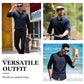 Men's Casual Long-Sleeve Shirt: No Stiff Vibes, Breathable Cotton for Work & Weekends