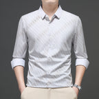 Men's Casual Long-Sleeve Shirt: No Stiff Vibes, Breathable Cotton for Work & Weekends