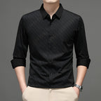 Men's Casual Long-Sleeve Shirt: No Stiff Vibes, Breathable Cotton for Work & Weekends