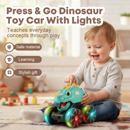 🚗Press & Go Dinosaur Toy: Bright, dynamic & super entertaining! 🦖