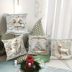 🎄 Elegant Christmas Decorative Cushion 4-Piece Set – Enhance Your Festive Home Atmosphere!