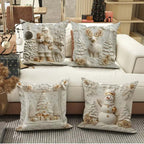 🎄 Elegant Christmas Decorative Cushion 4-Piece Set – Enhance Your Festive Home Atmosphere!